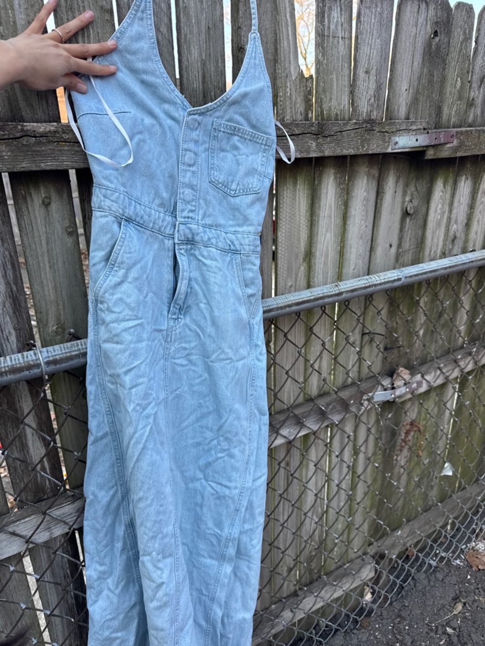 Light Wash Denim Jumpsuit